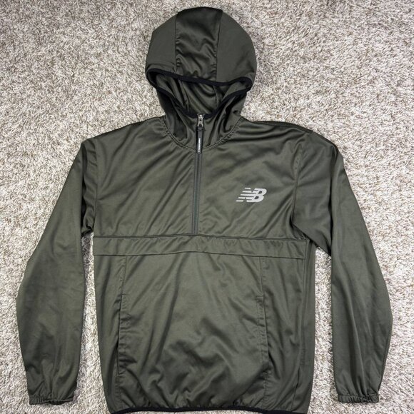 New Balance Men's Performance Hoodie – Olive Green, Size S RN130893 - Picture 1 of 16